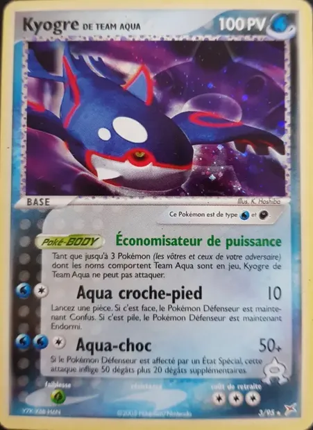 Kyogre de Team Aqua, carte Pokémon MA 3 — extension EX Team Magma vs Team Aqua