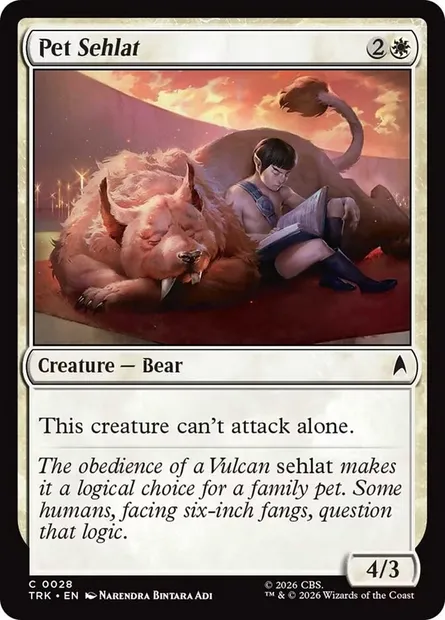Pet Sehlat, carte Magic TRK 28 — extension Star Trek