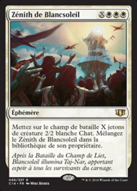 Zénith de Blancsoleil, carte Magic C14 95 — extension Commander 2014