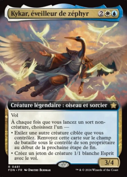 Kykar, éveilleur de zéphyr, carte Magic FDN 481 — extension Foundations