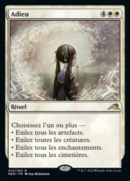Adieu, carte Magic NEO 13 — extension Kamigawa: La Dynastie Néon