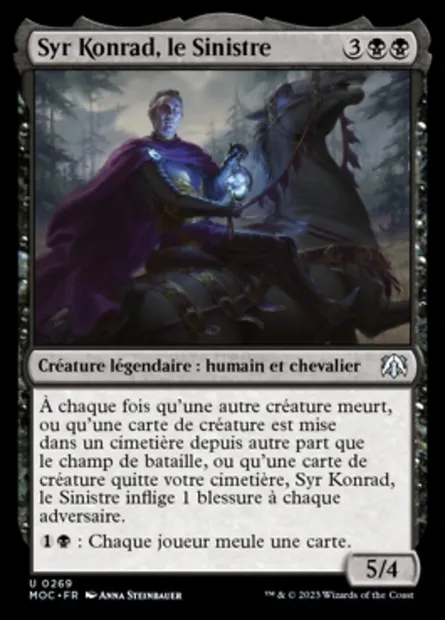 Syr Konrad, le Sinistre, carte Magic MOC 269 — extension March of the Machine Commander