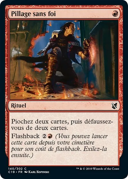 Pillage sans foi, carte Magic C19 140 — extension Commander 2019