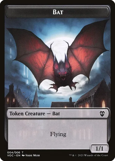 Bat, Magic card TVOC 4 — Crimson Vow Commander Tokens set