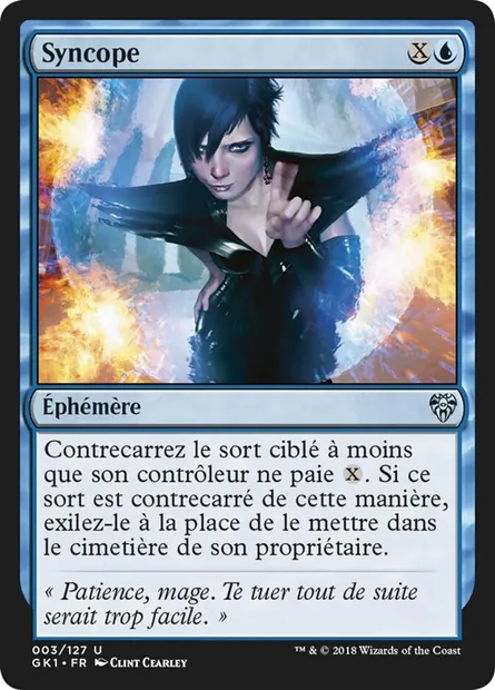 Syncope, carte Magic GK1 3 — extension GRN Guild Kit