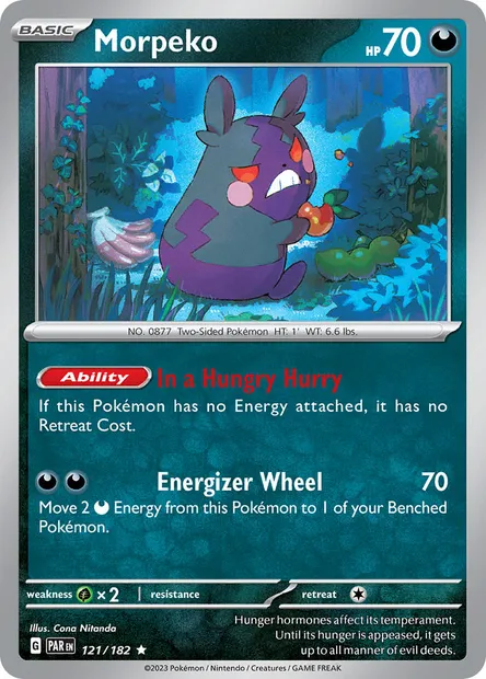 Morpeko, Pokémon card PAR 121 — Paradox Rift set