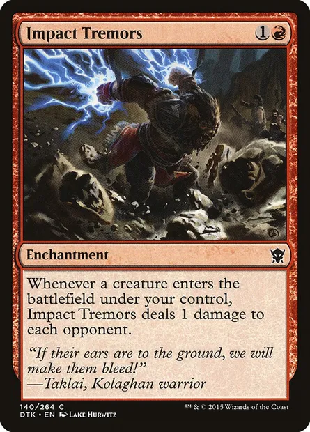 Impact Tremors, Magic card DTK 140 — Dragons of Tarkir set