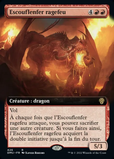 Escouflenfer ragefeu, carte Magic DMU 426 — extension Dominaria Uni