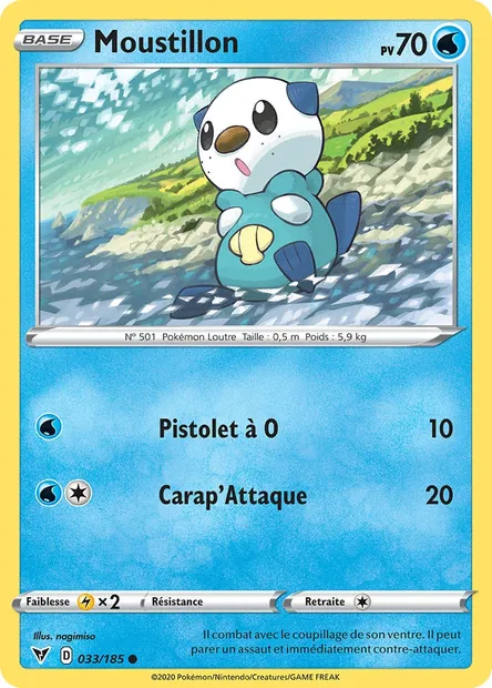 Moustillon, carte Pokémon VIV 33 — extension Voltage Éclatant