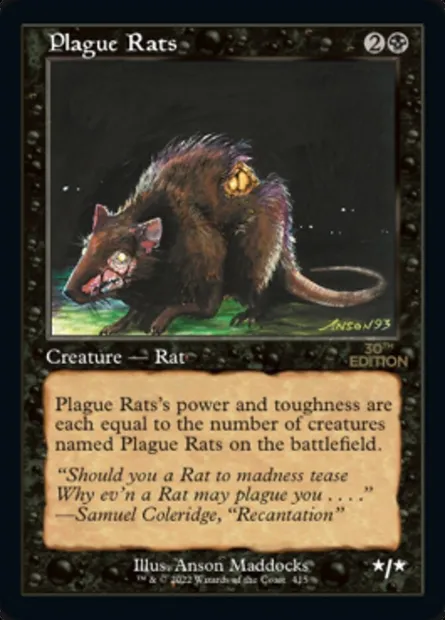 Plague Rats, Magic card 30A 415 — 30th Anniversary Edition set