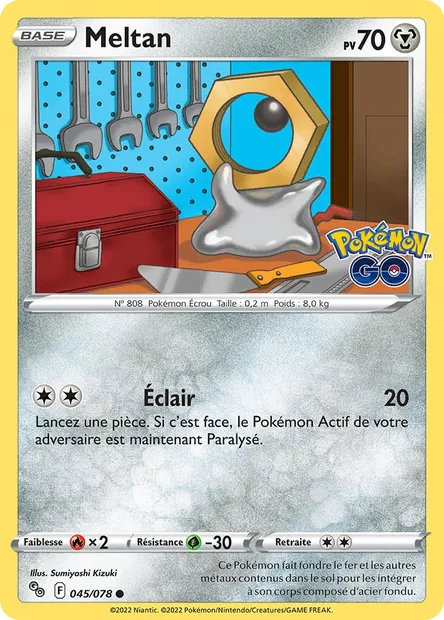 Meltan, carte Pokémon PGO 045 — extension Pokémon GO