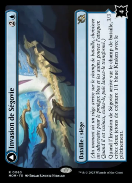 Invasion de Ségovie // Caetus, tyran des mers de Ségovie, carte Magic MOM 63 — extension L'invasion des machines