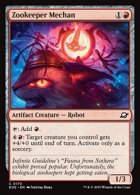 Zookeeper Mechan, Magic card EOE 170 — Edge of Eternities set