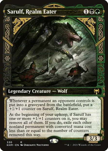 Sarulf, Realm Eater, Magic card KHM 330 — Kaldheim set
