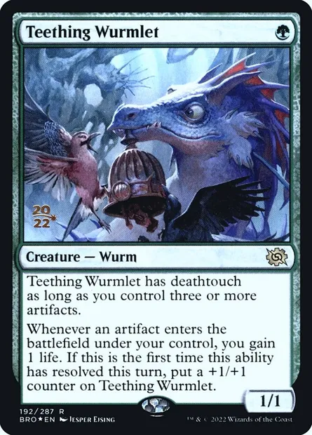 Teething Wurmlet, Magic card PBRO 192s — The Brothers' War Promos set