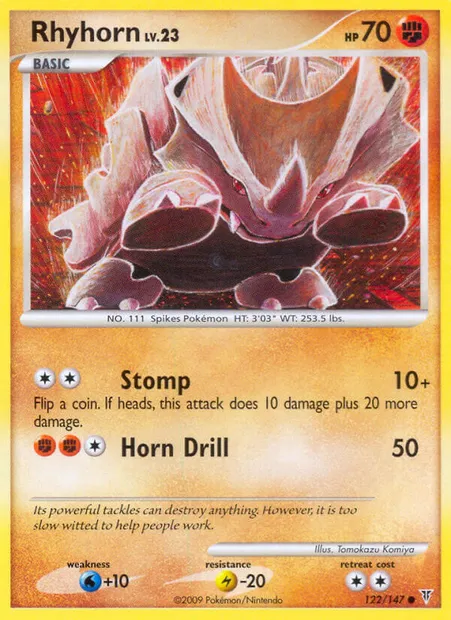 Rhyhorn, Pokémon card SV 122 — Supreme Victors set
