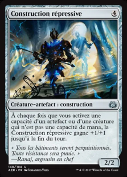 Construction répressive, carte Magic AER 148 — extension La révolte éthérique