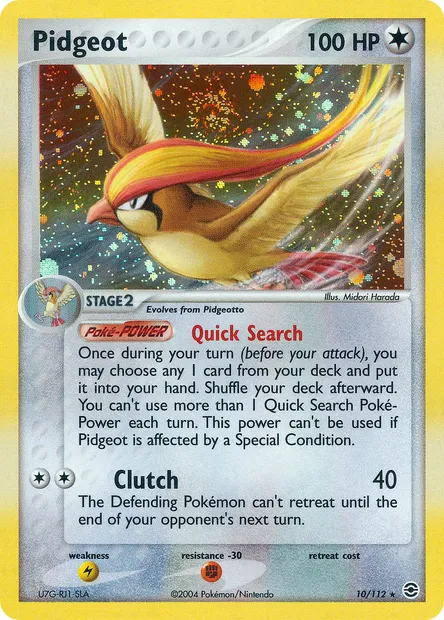 Pidgeot, Pokémon card RG 10 — FireRed & LeafGreen set