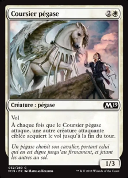 Coursier pégase, carte Magic M19 32 — extension Core Set 2019