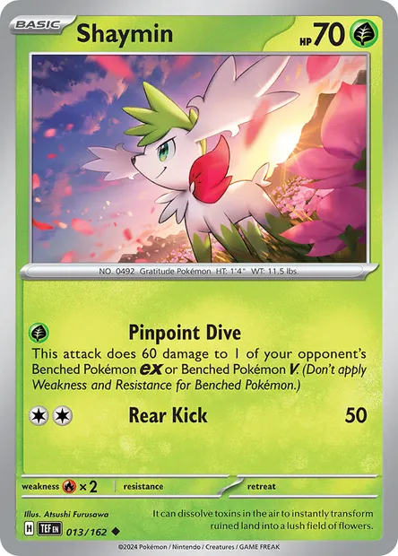 Shaymin, Pokémon card TEF 013 — Temporal Forces set