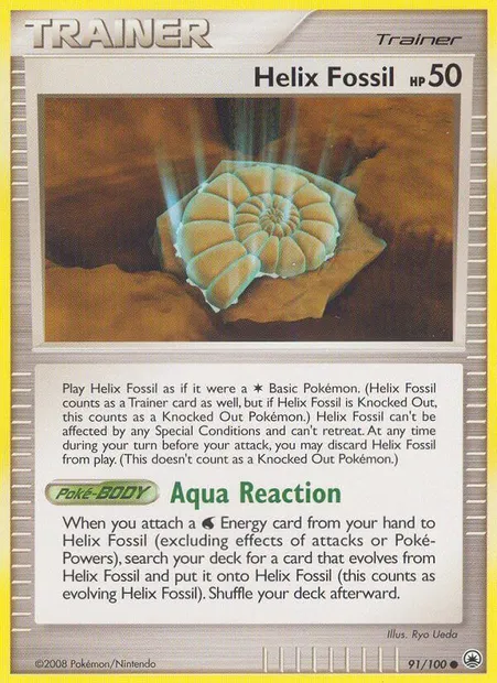 Helix Fossil, Pokémon card MD 91 — Majestic Dawn set