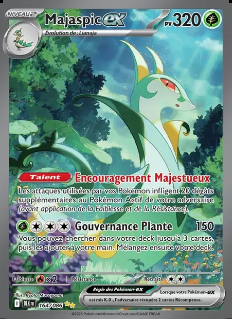 Majaspic-ex, carte Pokémon BLK 164 — extension Foudre Noire