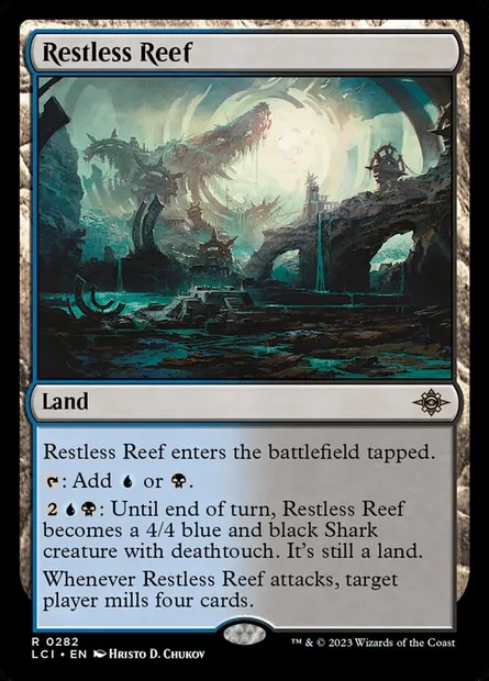 Restless Reef, Magic card LCI 282 — The Lost Caverns of Ixalan set