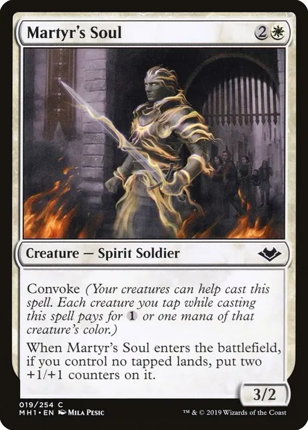 Martyr's Soul, Magic card MH1 19 — Modern Horizons set