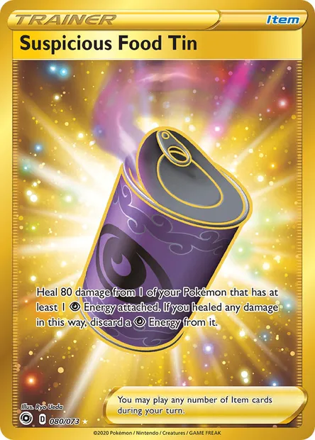 Suspicious Food Tin, Pokémon card CPA 80 — Champion's Path set