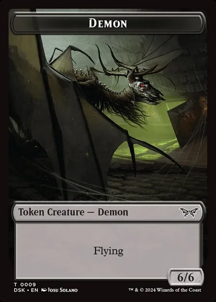 Demon, carte Magic TDSK 9 — extension Duskmourn: House of Horror Tokens