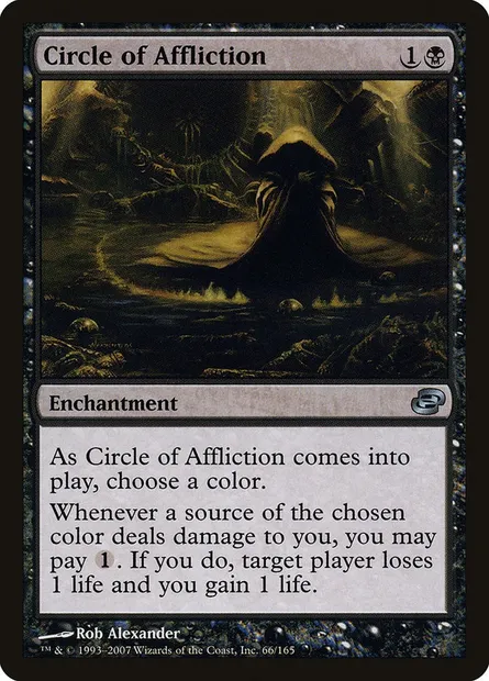 Cercle de l'affliction, carte Magic PLC 66 — extension Chaos planaire