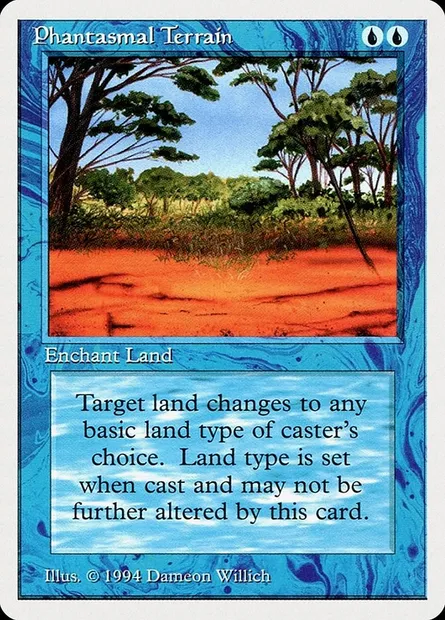Phantasmal Terrain, Magic card SUM 70 — Summer Magic / Edgar set