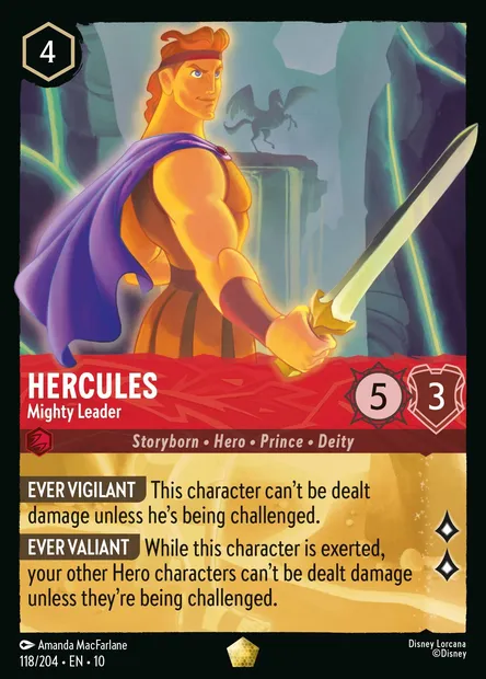 Hercules - Mighty Leader, Disney Lorcana card CH10-118 — Whispers in the Well set