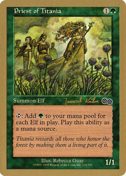 Prêtresse de Titania, carte Magic WC00 jk270 — extension World Championship Decks 2000