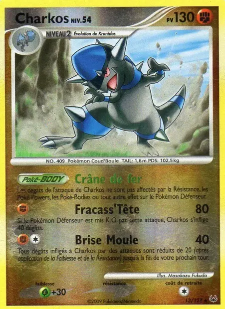 Charkos, carte Pokémon PL 13 — extension Platine