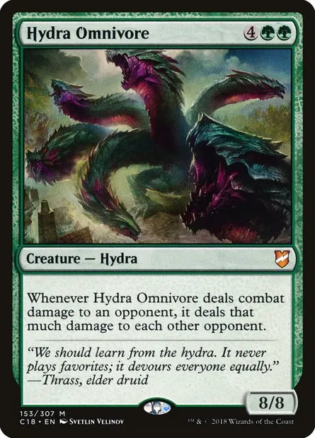 Hydra Omnivore, Magic card C18 153 — Commander 2018 set
