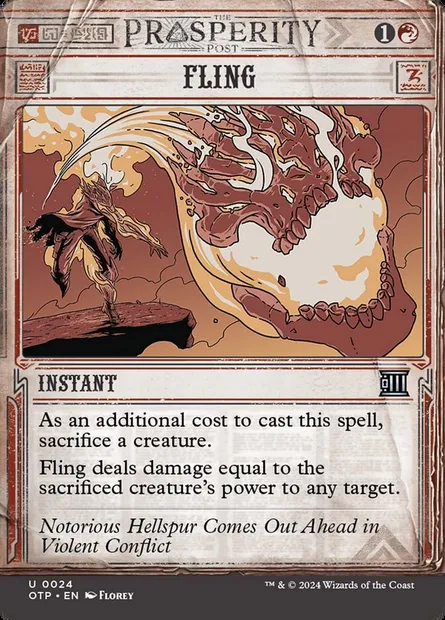 Fling, Magic card OTP 24 — Breaking News set