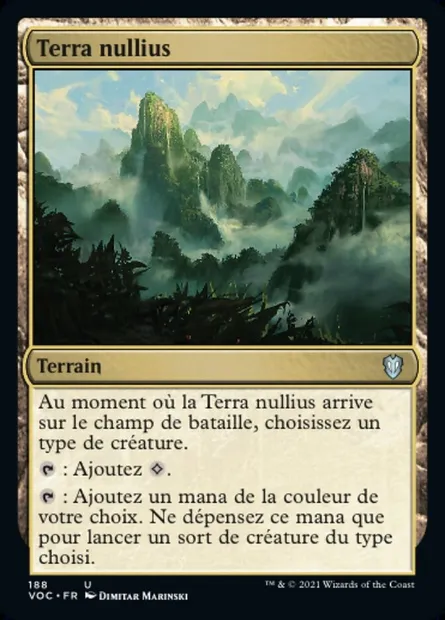 Terra nullius, carte Magic VOC 188 — extension Crimson Vow Commander