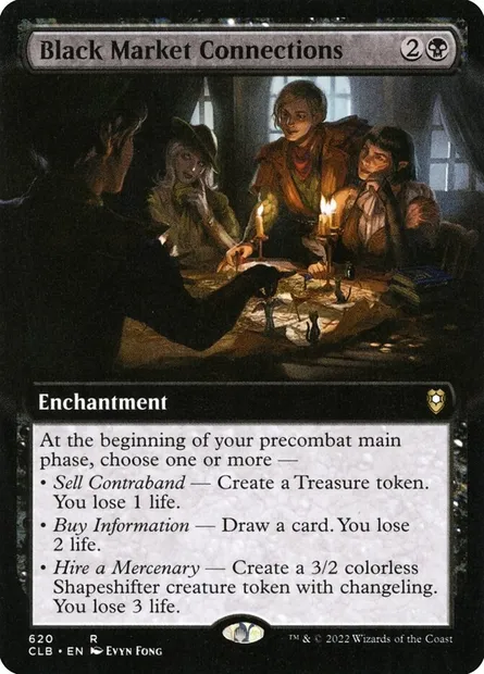 Black Market Connections, Magic card CLB 620 — Commander Legends: Battle for Baldur's Gate set