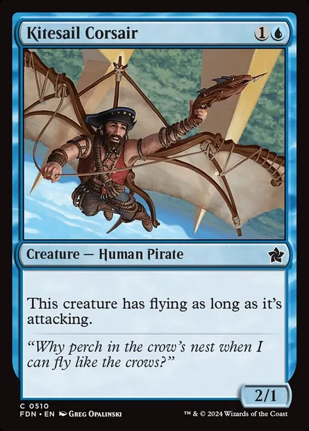 Kitesail Corsair, Magic card FDN 510 — Foundations set