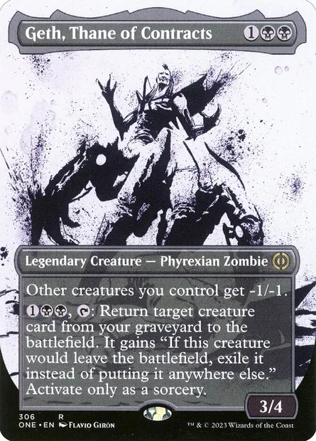 Geth, Thane of Contracts, Magic card ONE 306 — Phyrexia: All Will Be One set