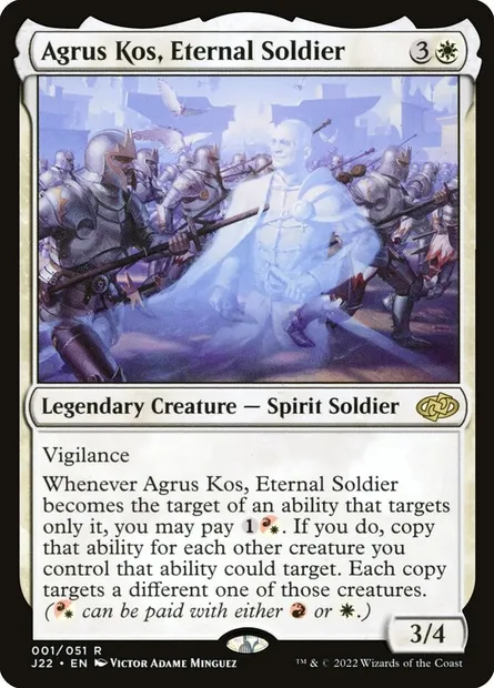 Agrus Kos, Eternal Soldier, Magic card J22 1 — Jumpstart 2022 set