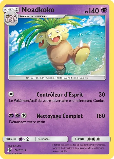 Noadkoko, carte Pokémon UNM 74 — extension Harmonie des Esprits