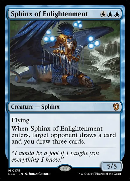 Sphinx of Enlightenment, Magic card BLC 175 — Bloomburrow Commander set