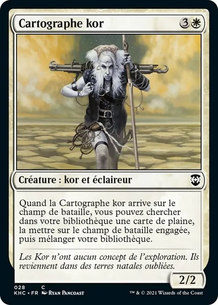 Cartographe kor, carte Magic KHC 28 — extension Kaldheim Commander