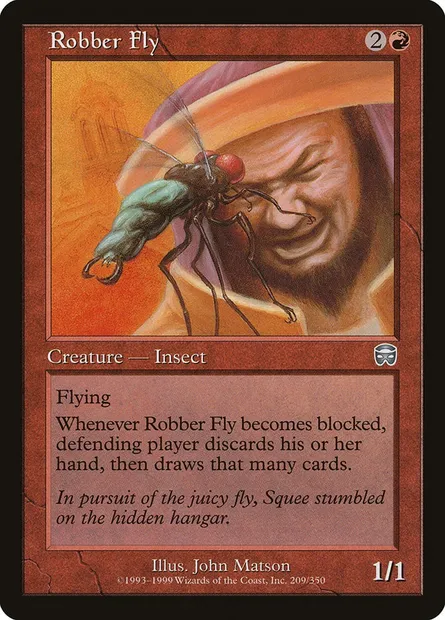 Asilidé, carte Magic MMQ 209 — extension Masques de Mercadia