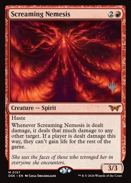 Screaming Nemesis, Magic card PDSK 157p — Duskmourn: House of Horror Promos set