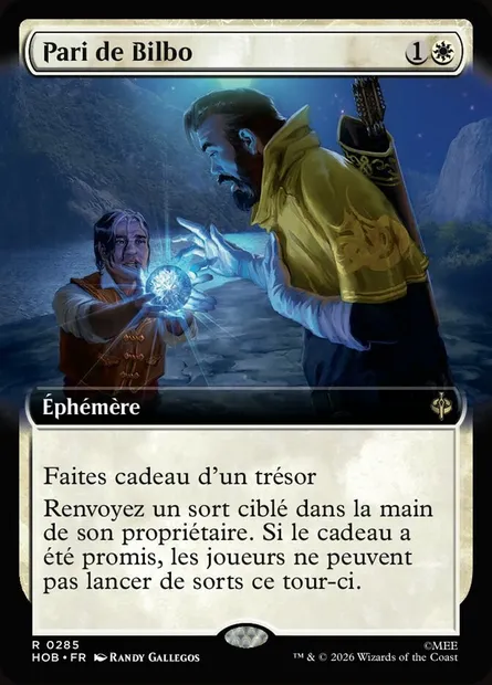 Pari de Bilbo, carte Magic HOB 285 — extension The Hobbit