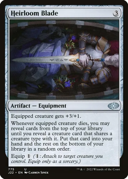 Heirloom Blade, Magic card J22 775 — Jumpstart 2022 set