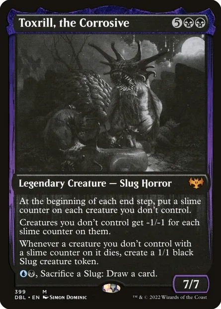 Toxrill, le corrosif, carte Magic DBL 399 — extension Innistrad : Double Programme